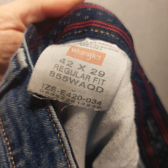 NWOT Wrangler Men's "Comfort Solutions Series" Jeans 42x29 Regular Fit 855WAQD - Picture 5 of 5